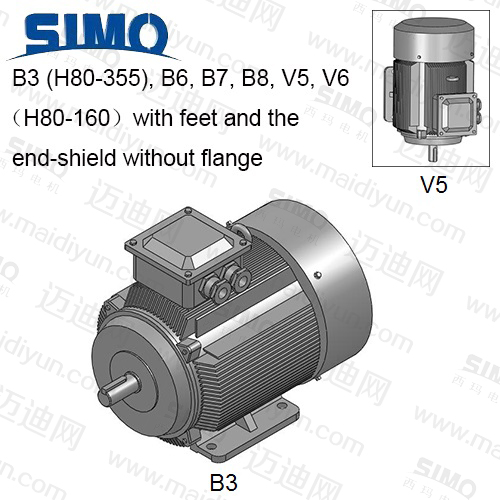 YE2(IP55)系列-機(jī)座帶底腳、端蓋上無(wú)凸緣電動(dòng)機(jī)